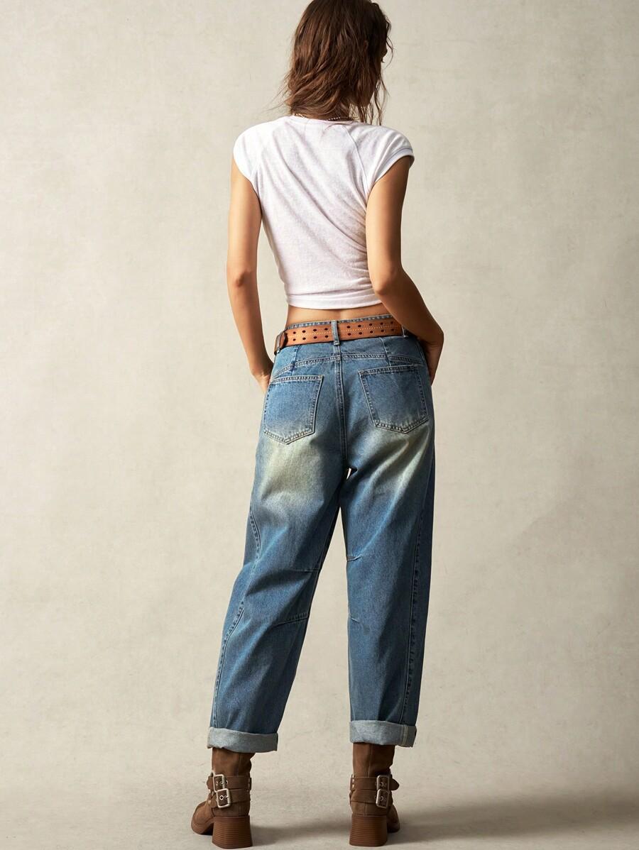 NIEBIESKIE JEANSOWE SPODNIE