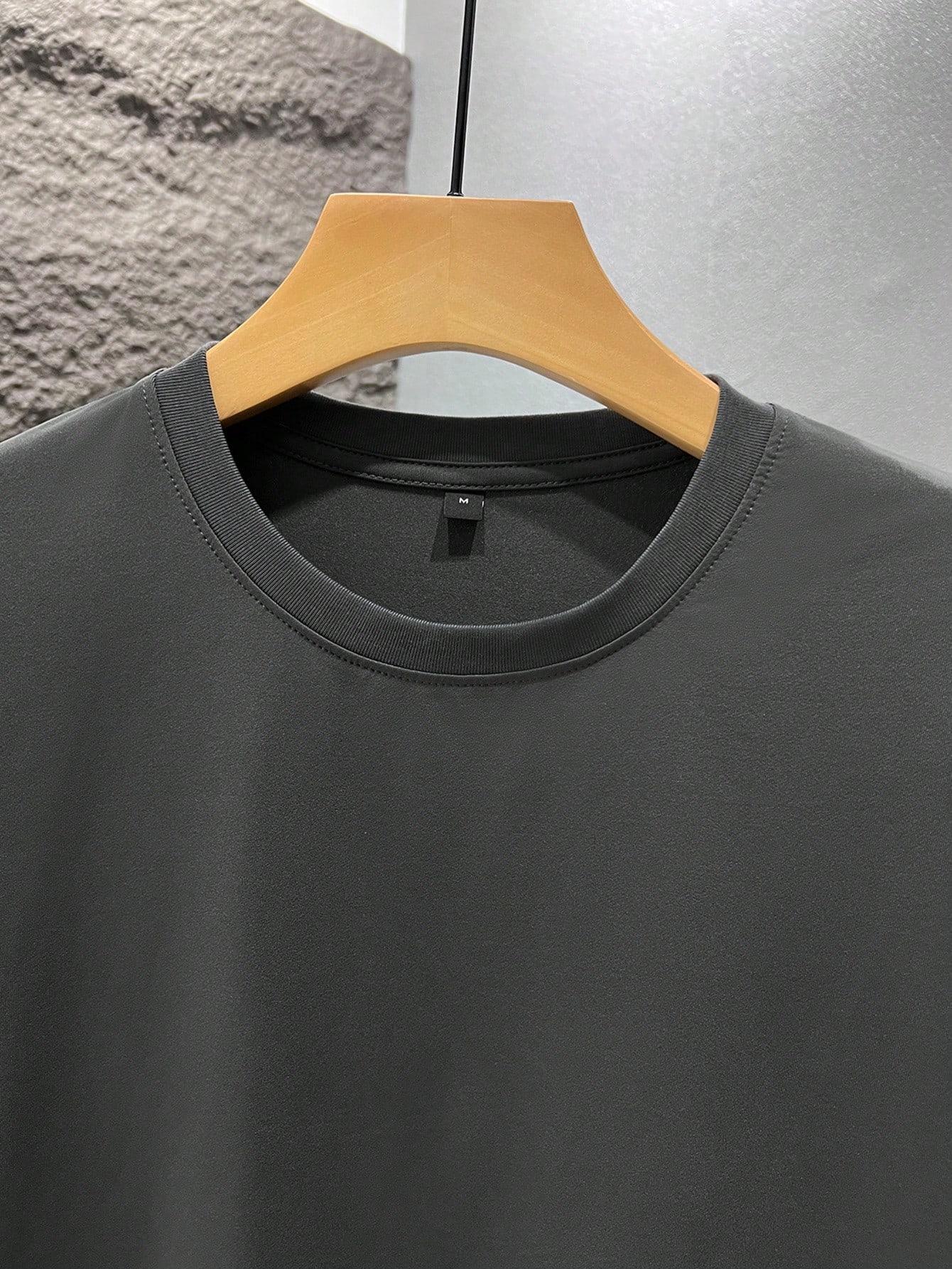 SZARY T-SHIRT nadruk