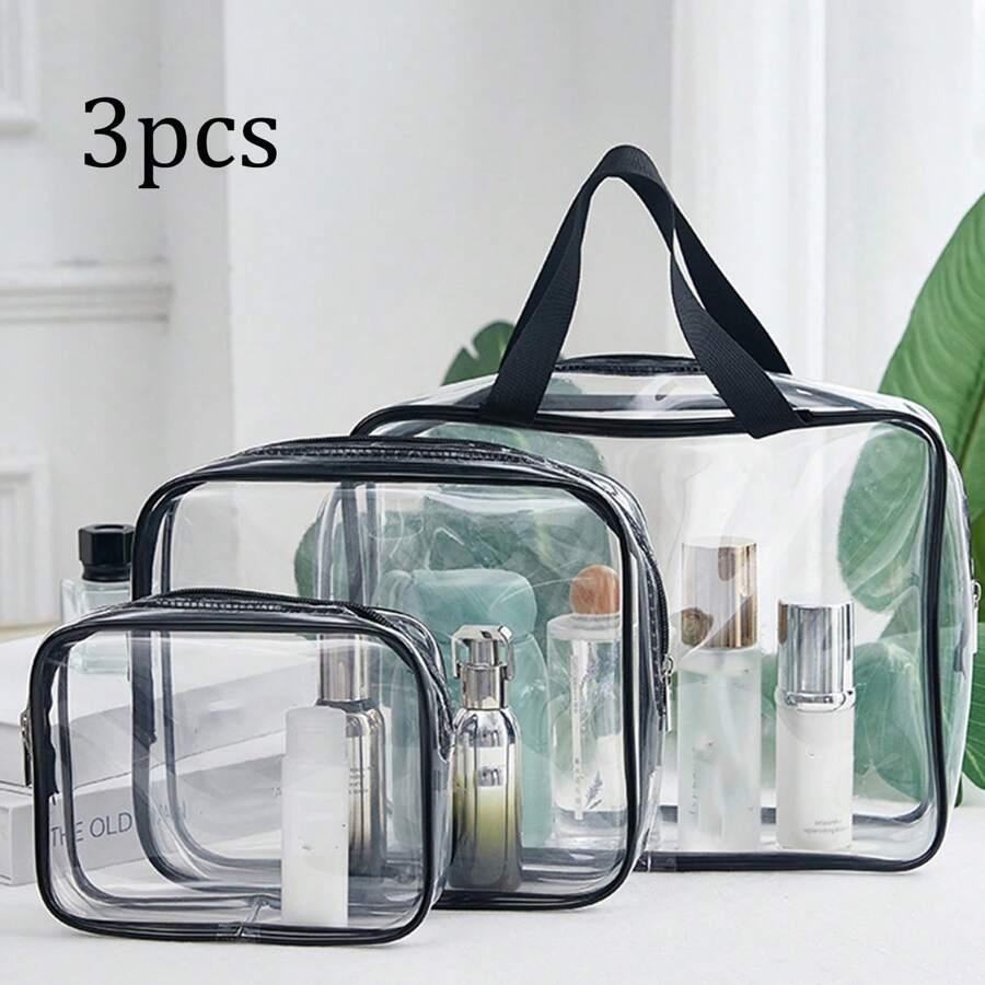 bezbarwna kosmetyczka 3-pack
