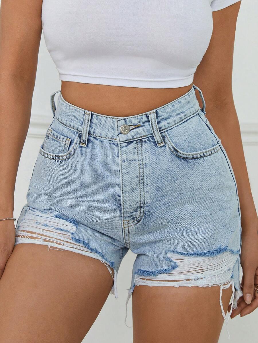 SPODENKI JEANS WYSOKI STAN
