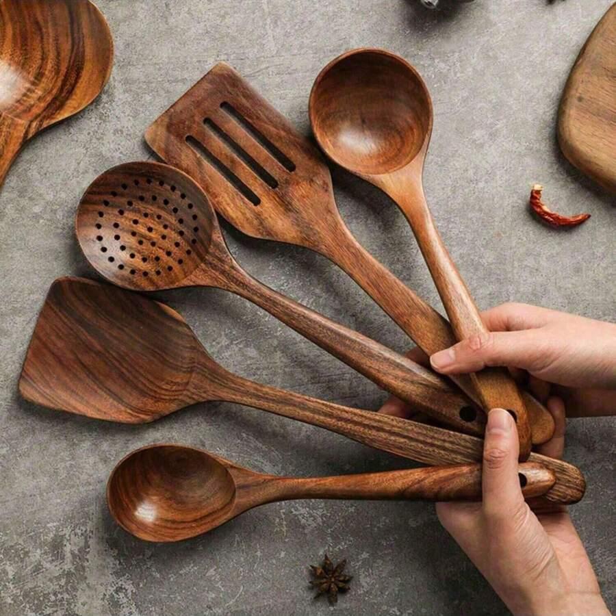 drewniane łyżki 5-pack