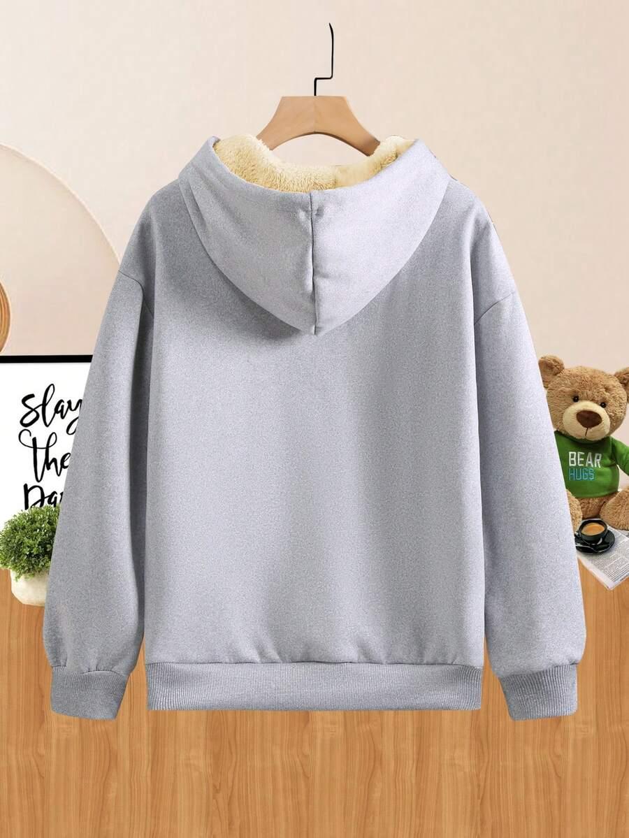 bluza z kapturem nadruk