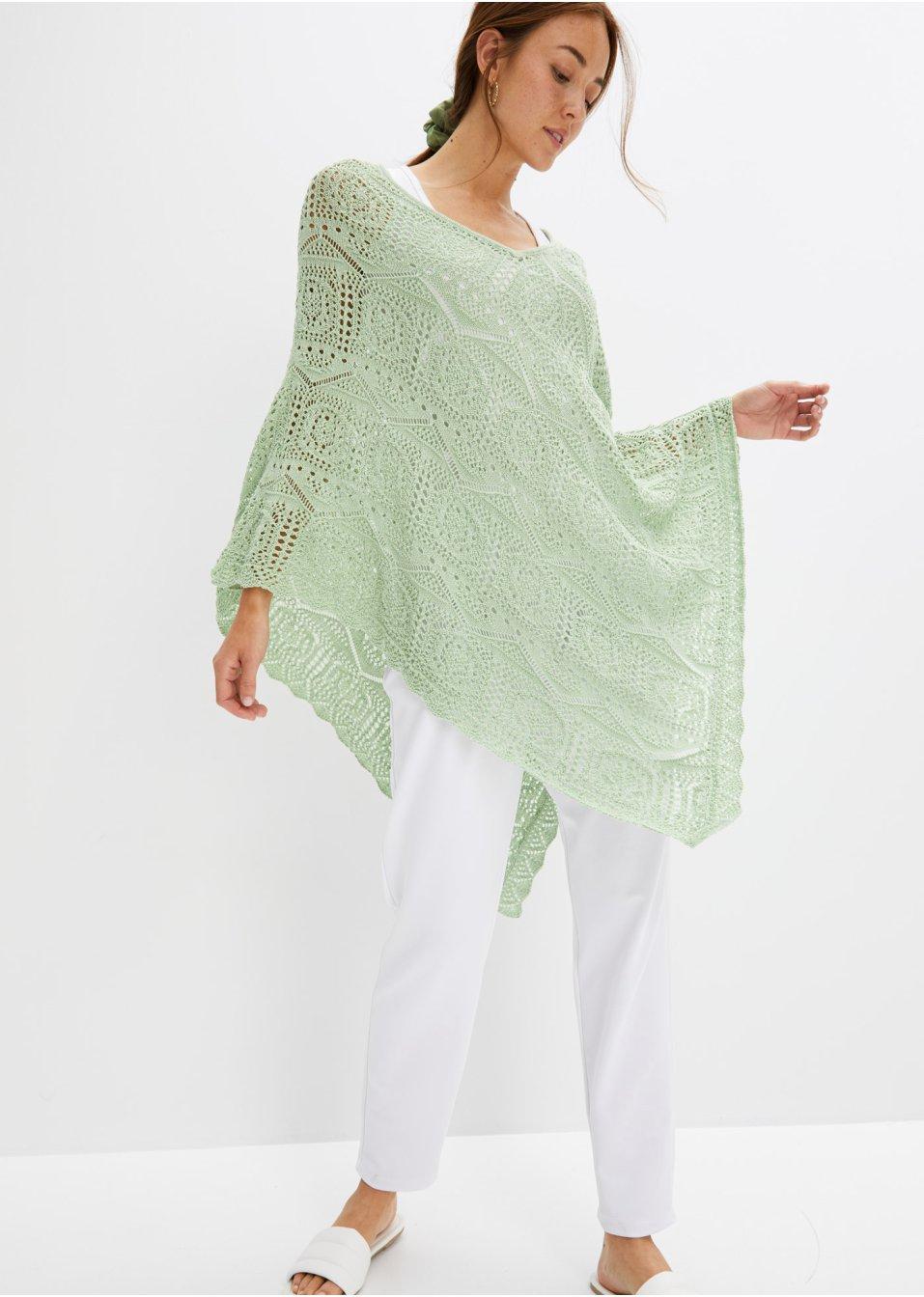 PONCHO ZIELONE DAMSKIE 