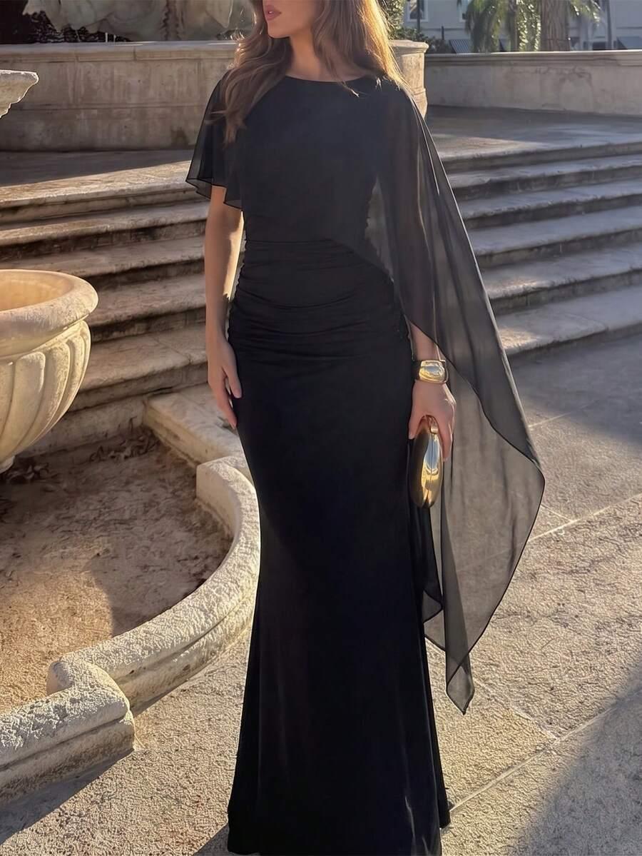 czarna sukienka maxi