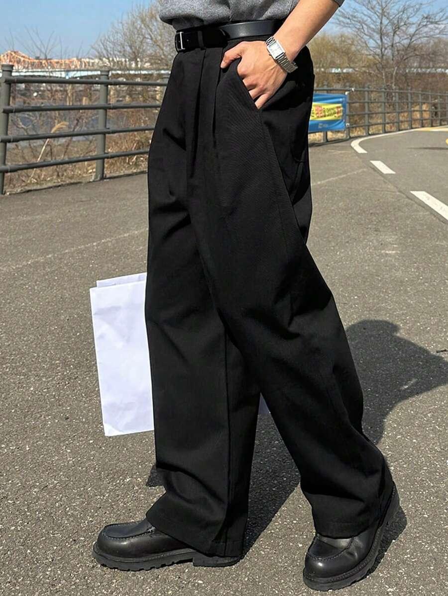 czarne spodnie casual 