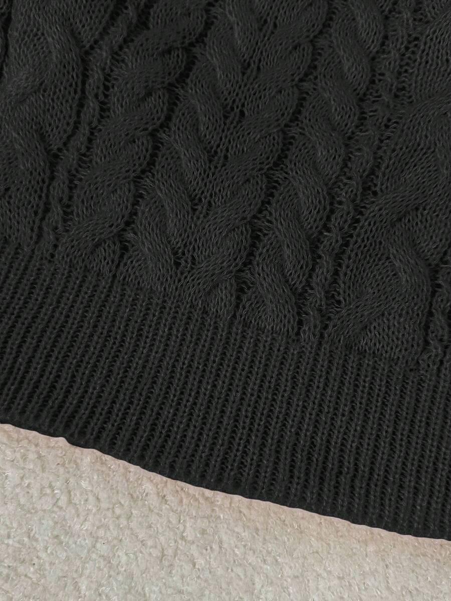 czarny sweter v-neck