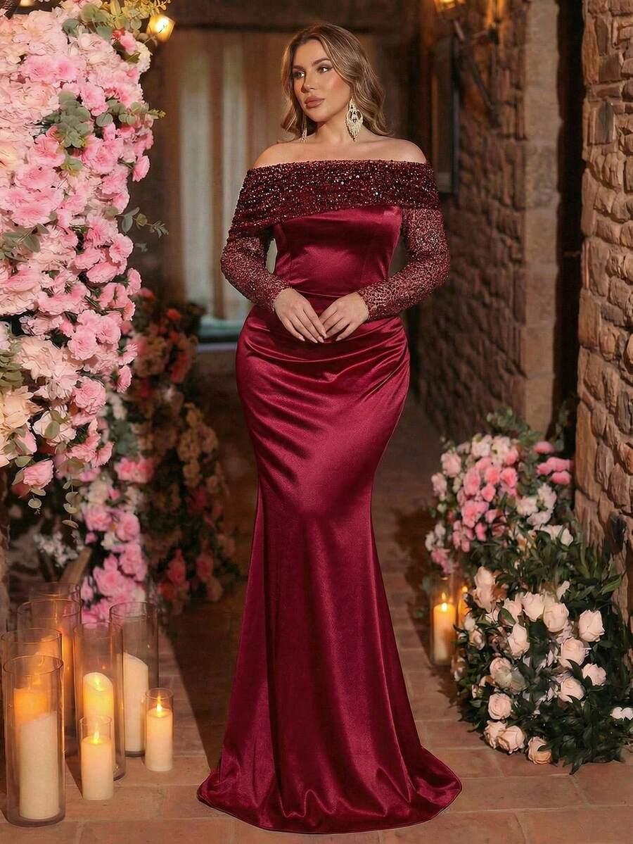 czerwona maxi sukienka