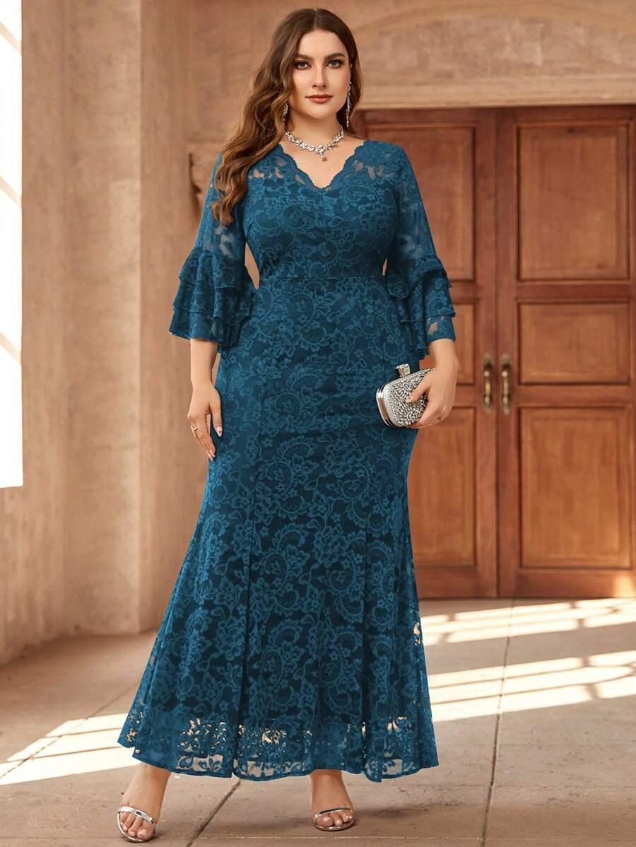 NIEBIESKA MAXI SUKIENKA