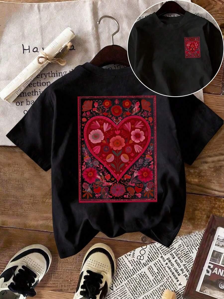 czarny t-shirt nadruk