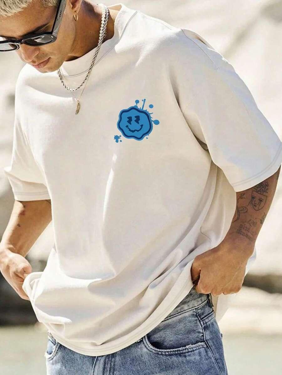 biały t-shirt print