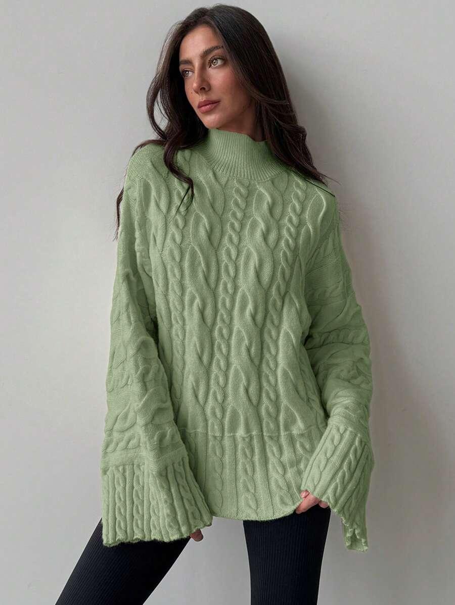  SWETER Z SZEROKIM RĘKAWEM