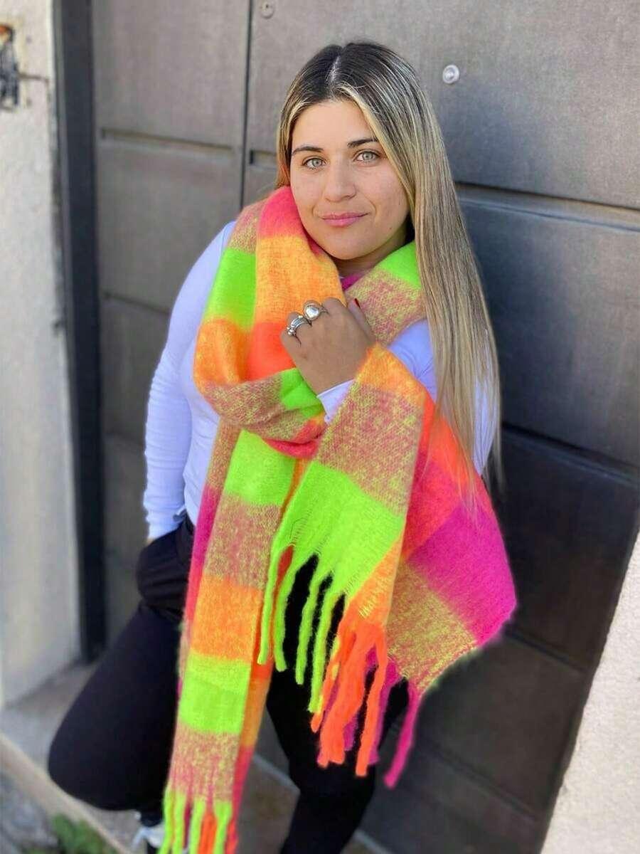 szalik wzór kratka