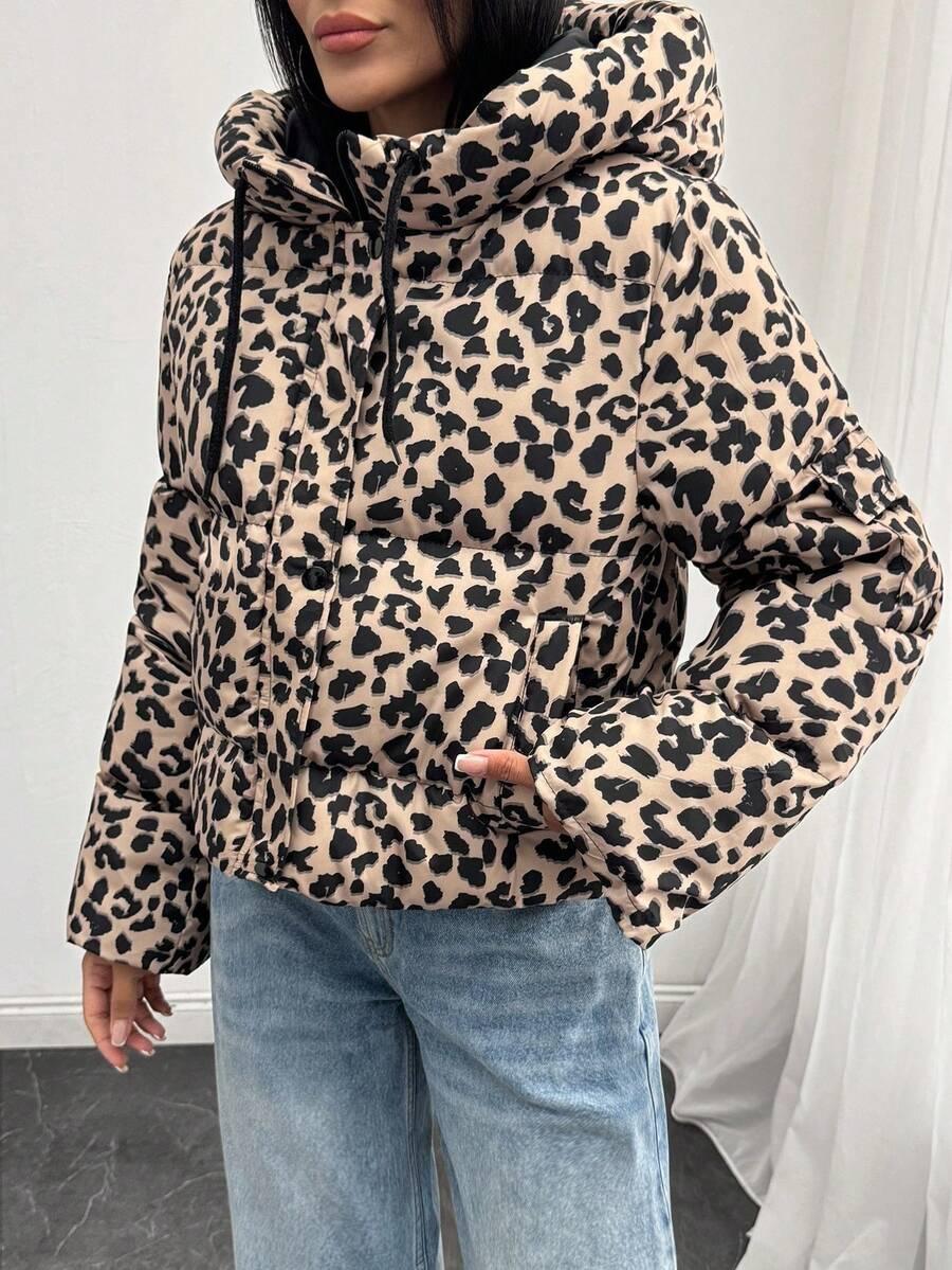 KURTKA Z KAPTUREM ANIMAL PRINT