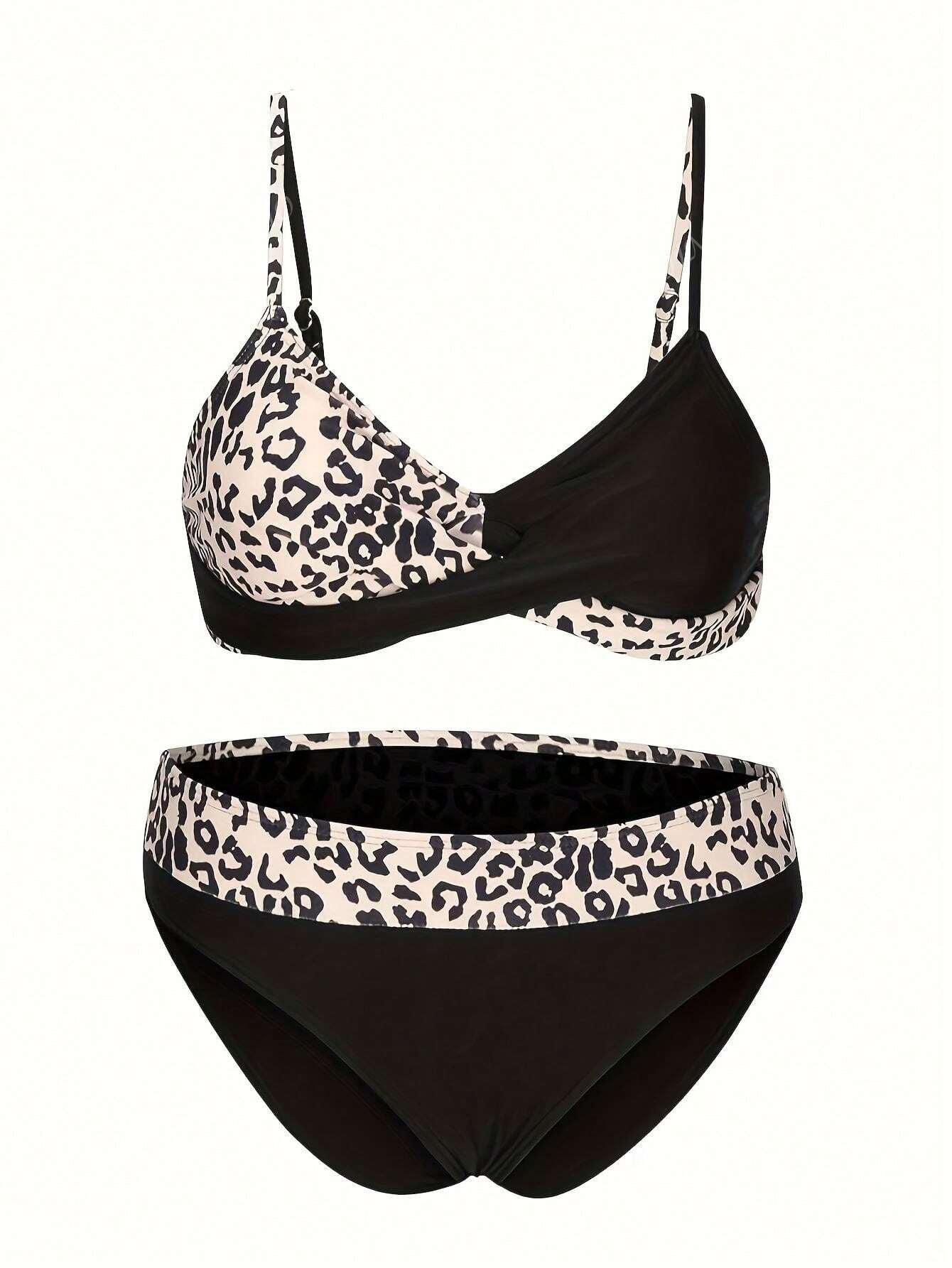 DWUCZĘŚCIOWY STRÓJ KĄPIELOWY ANIMAL PRINT