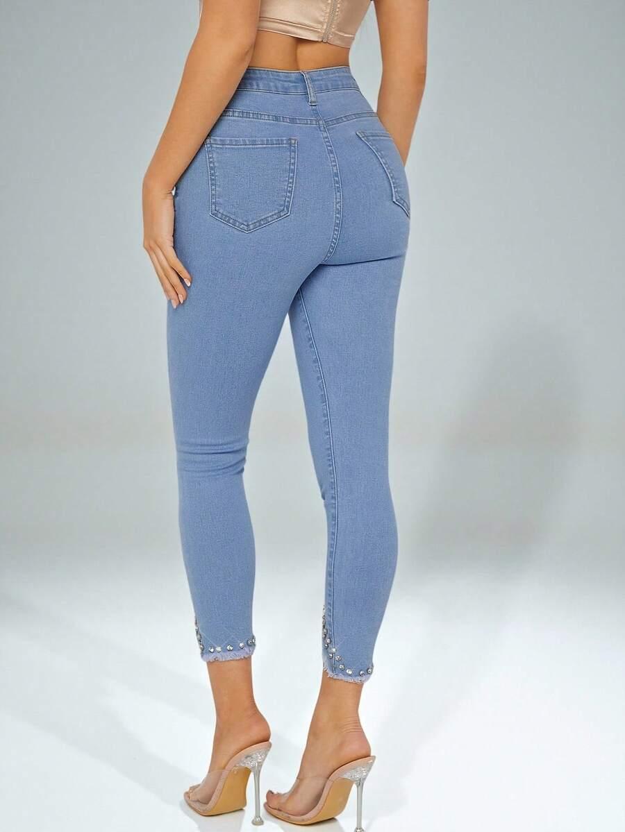 NIEBIESKIE SPODNIE JEANS