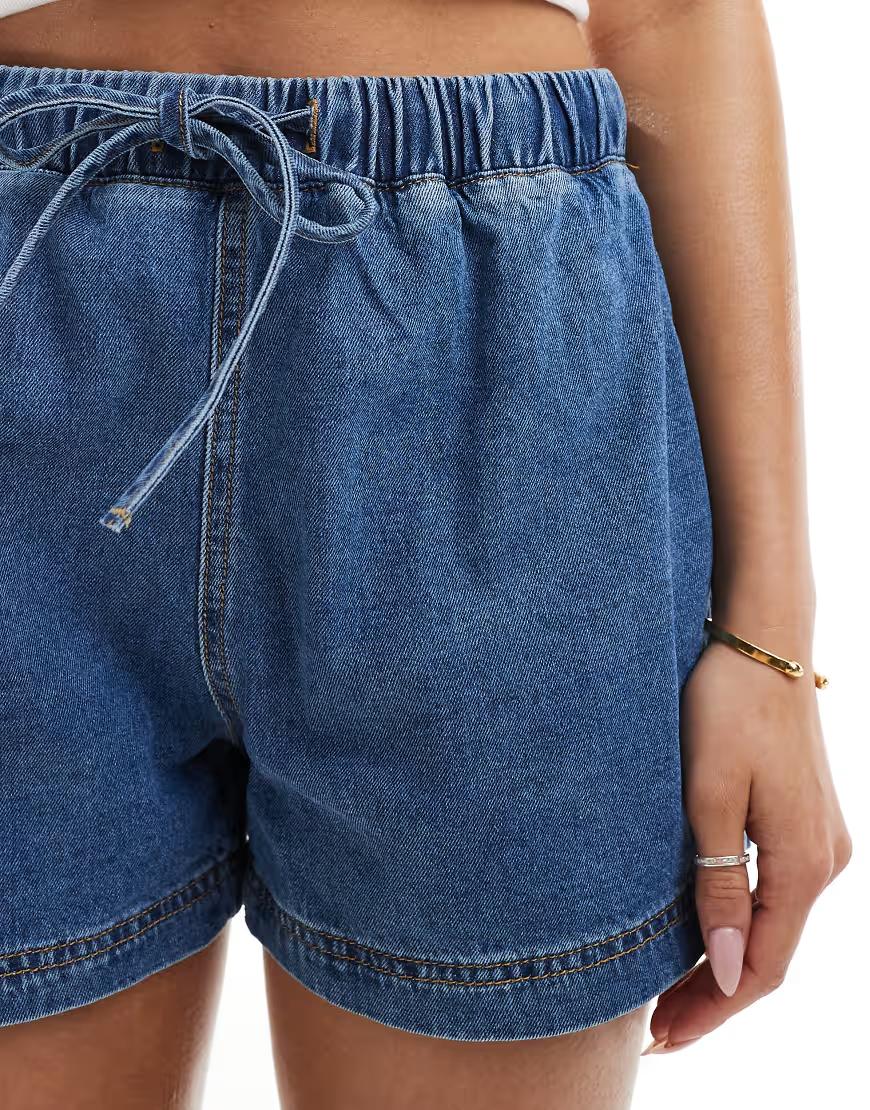 NIEBIESKIE JEANSOWE SPODENKI WYSOKI STAN 