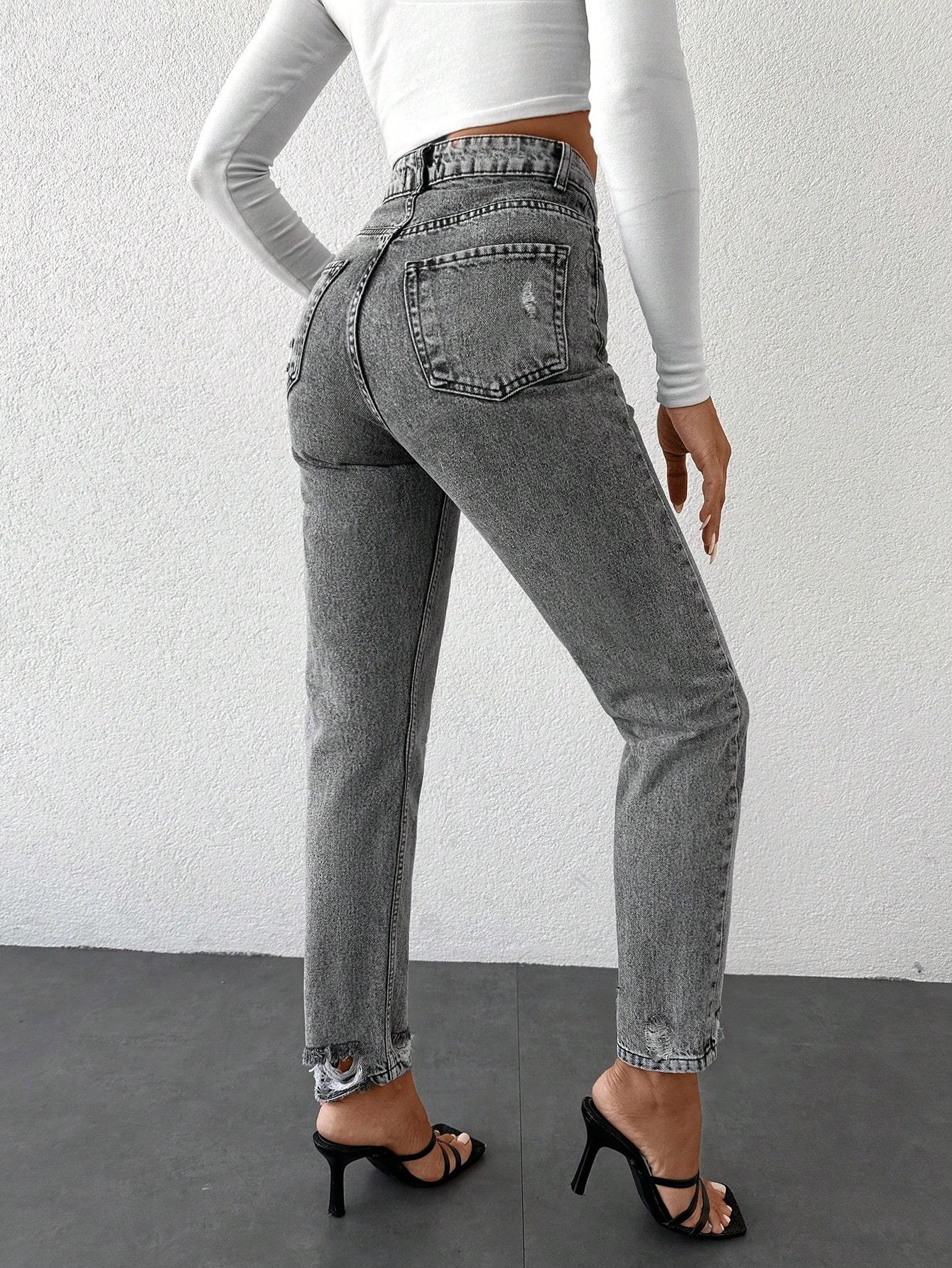 SZARE SPODNIE JEANS 