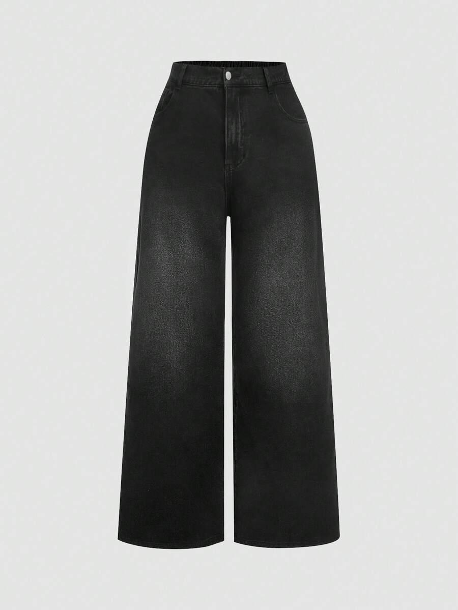 CZARNE SPODNIE JEANS