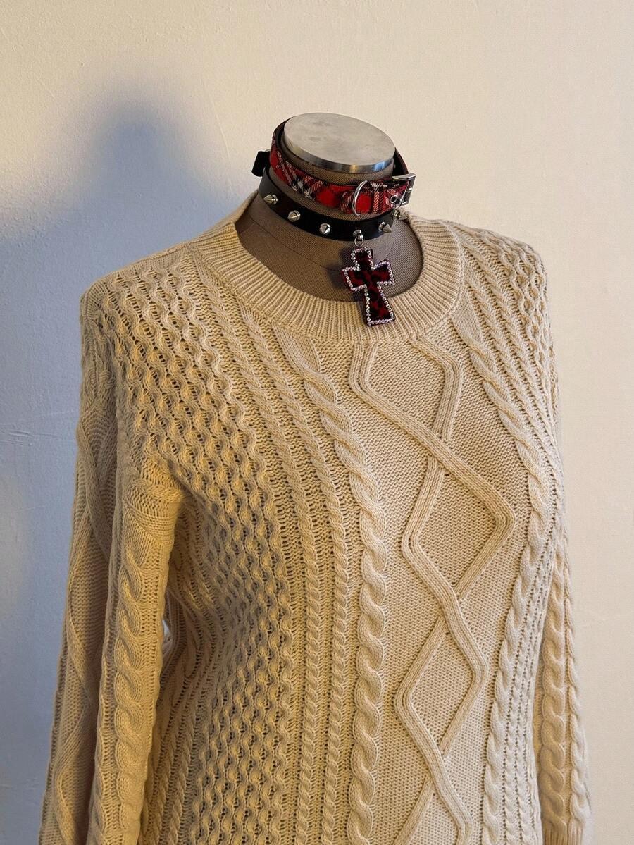 SWETER DAMSKI BEŻOWY