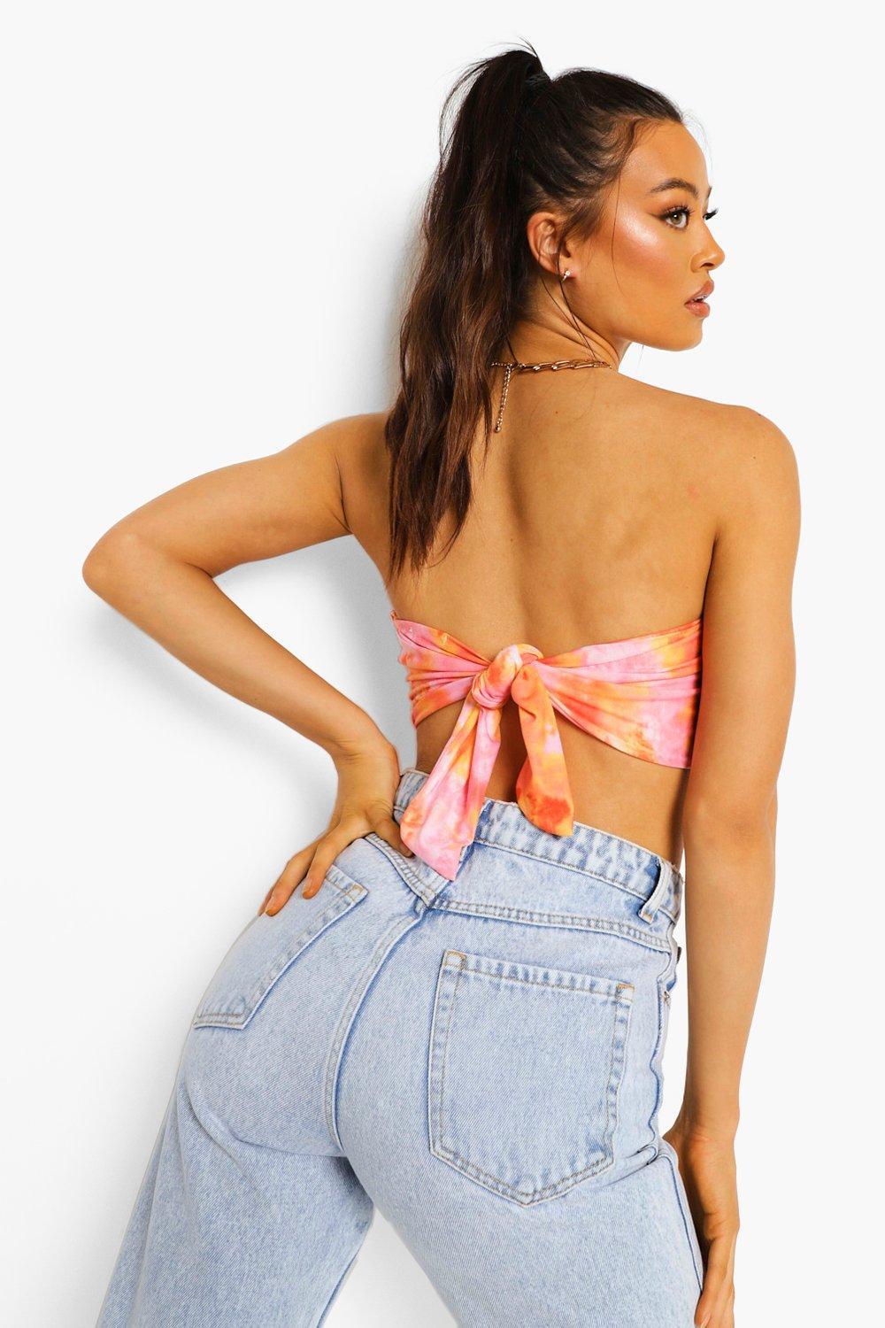 wiązany top print