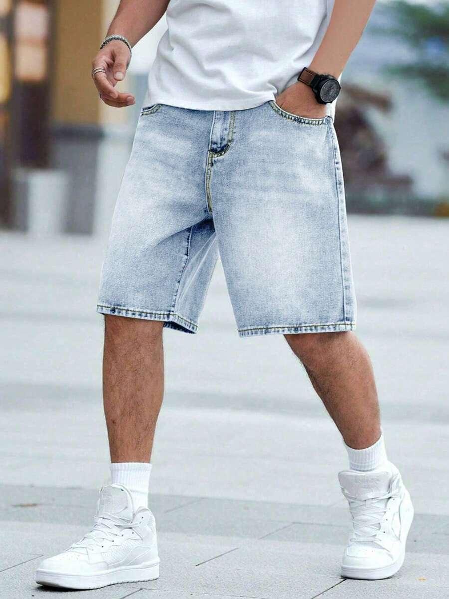niebieskie SPODENKI JEANS