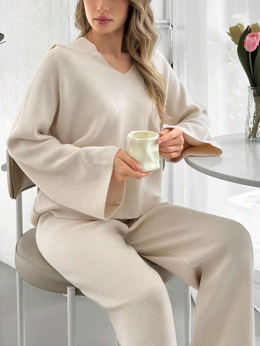 SWETER SPODNIE KOMPLET