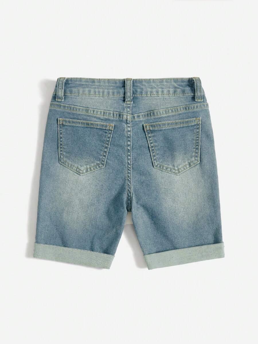 niebieskie jeansowe spodenki
