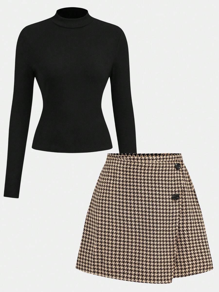 komplet sweter spódnica