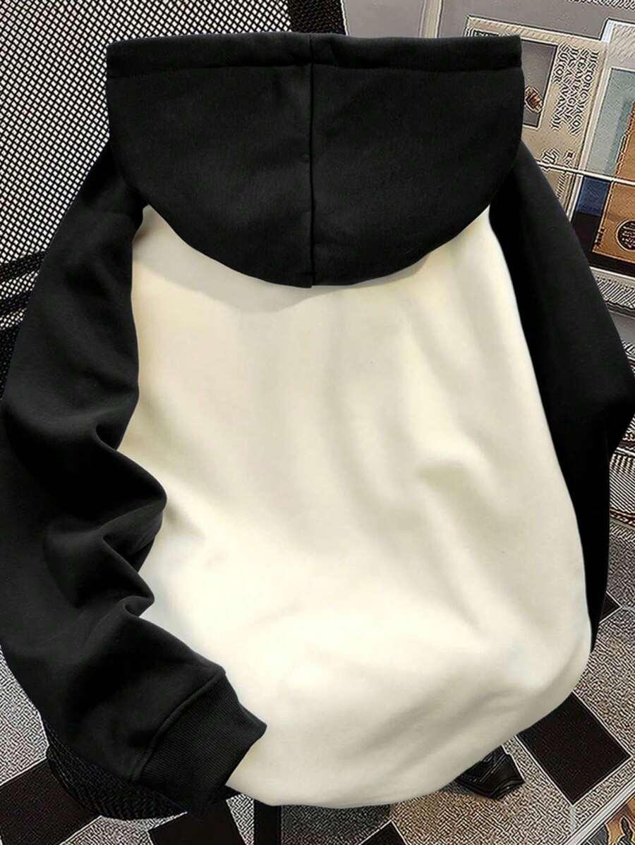 BLUZA Z KAPTUREM NADRUK