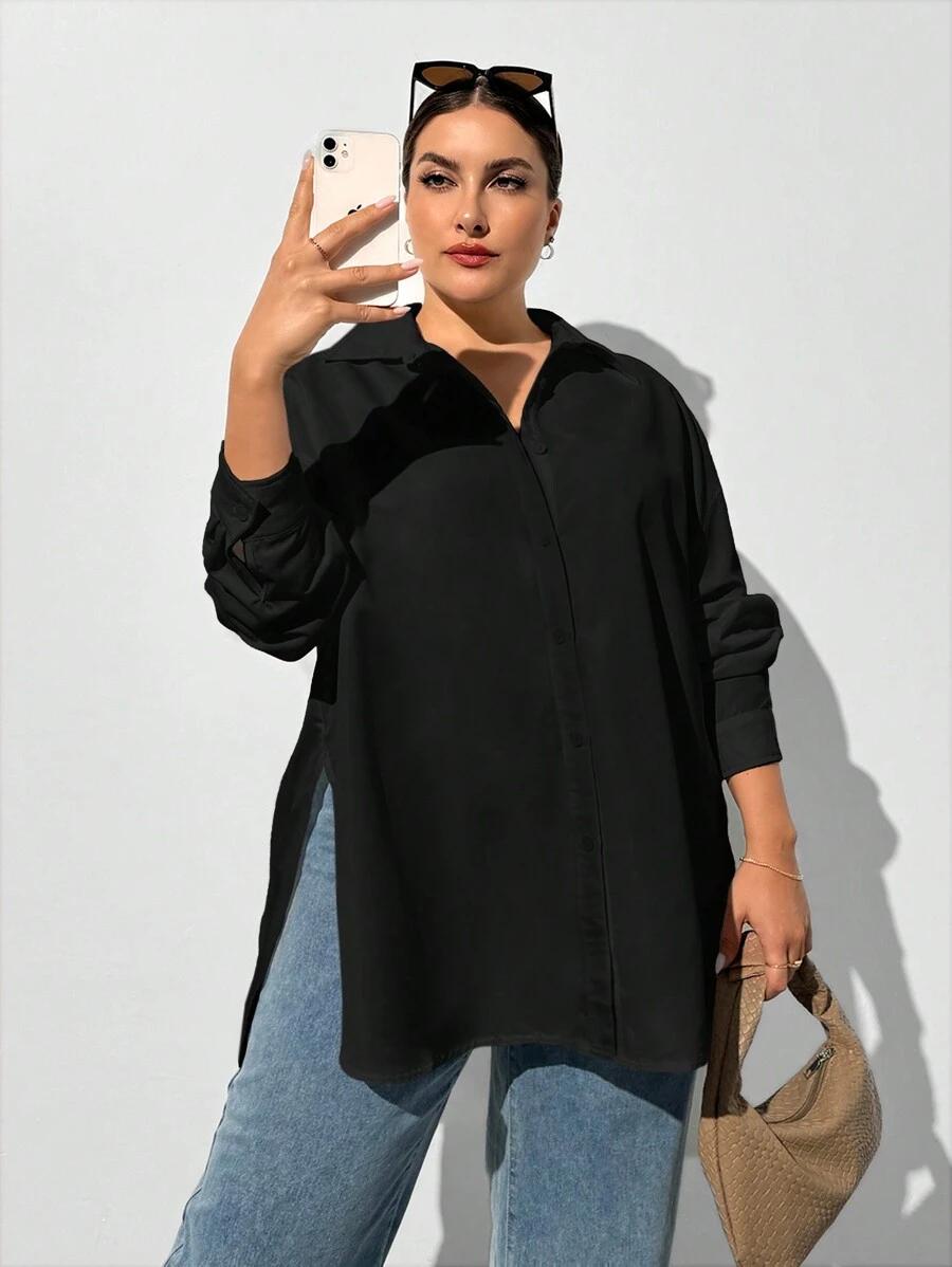 CZARNA KOSZULA KOŁNIERZYK