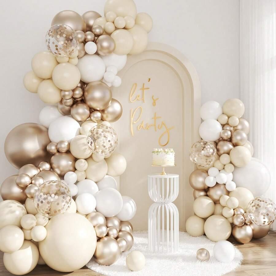 złote balony 119 sztuk