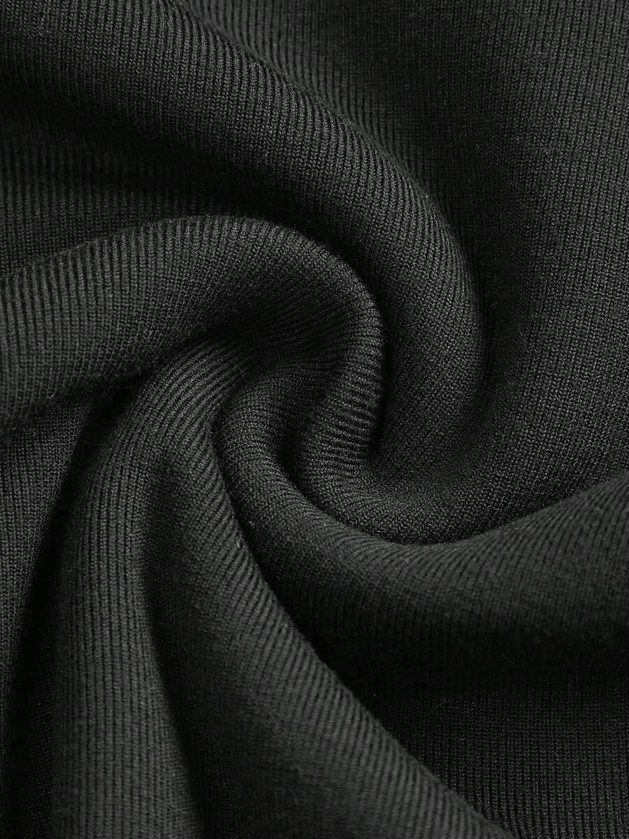 czarne legginsy asymetria