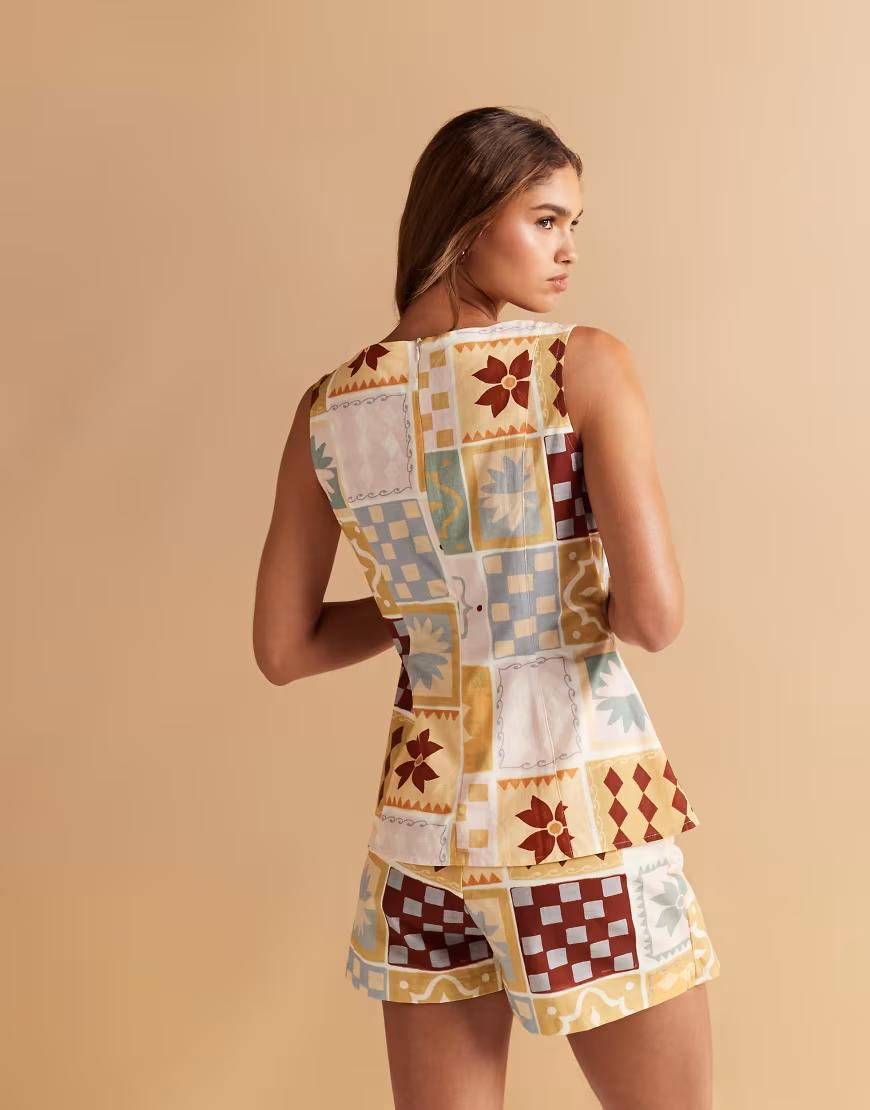 KOLOROWY TOP PRINT 