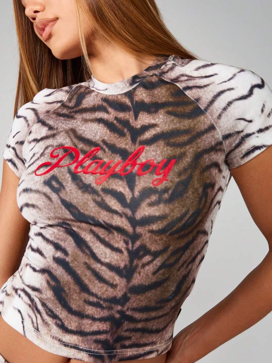 BLUZKA ANIMAL PRINT LOGO