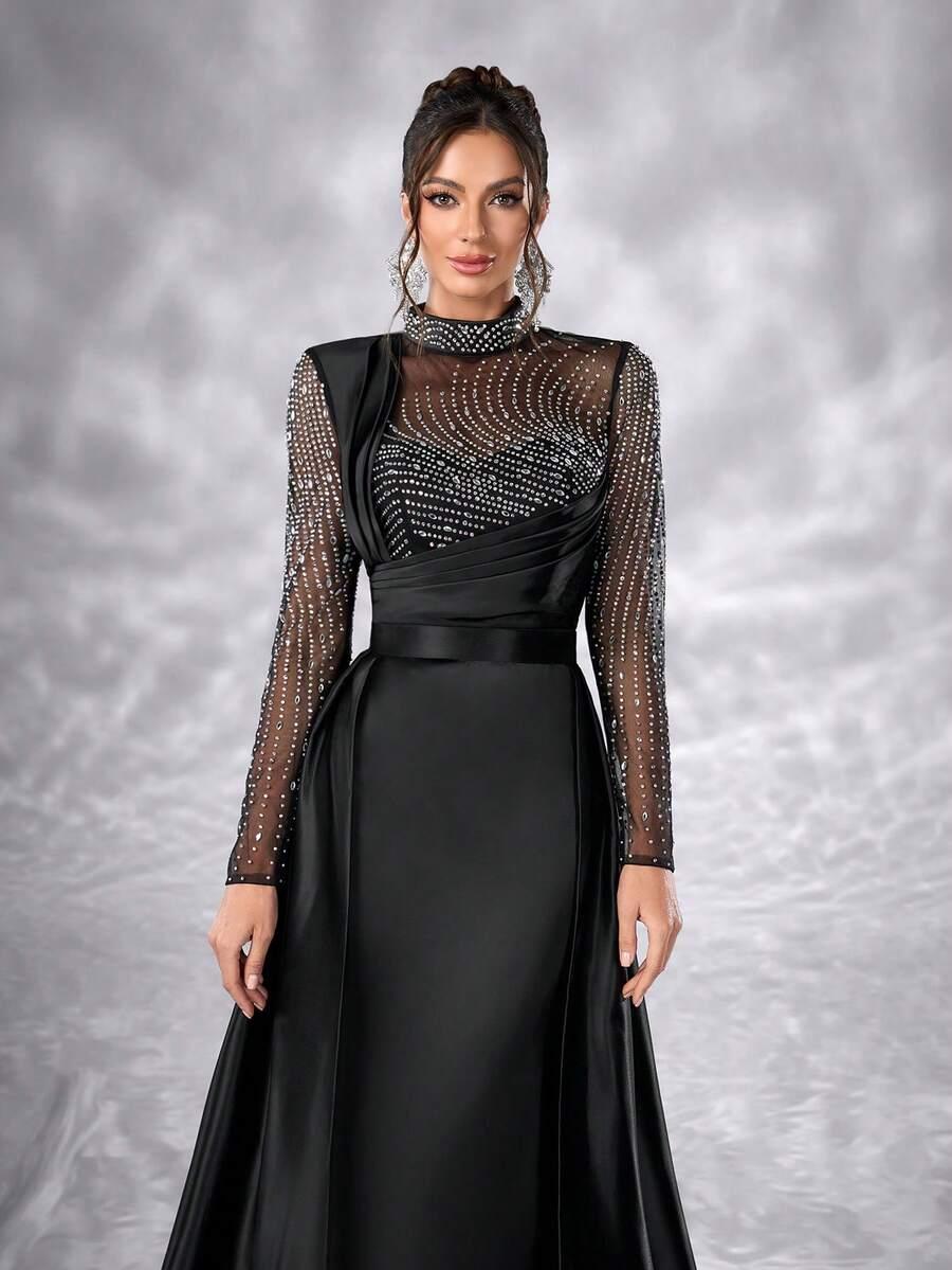 CZARNA MAXI SUKIENKA