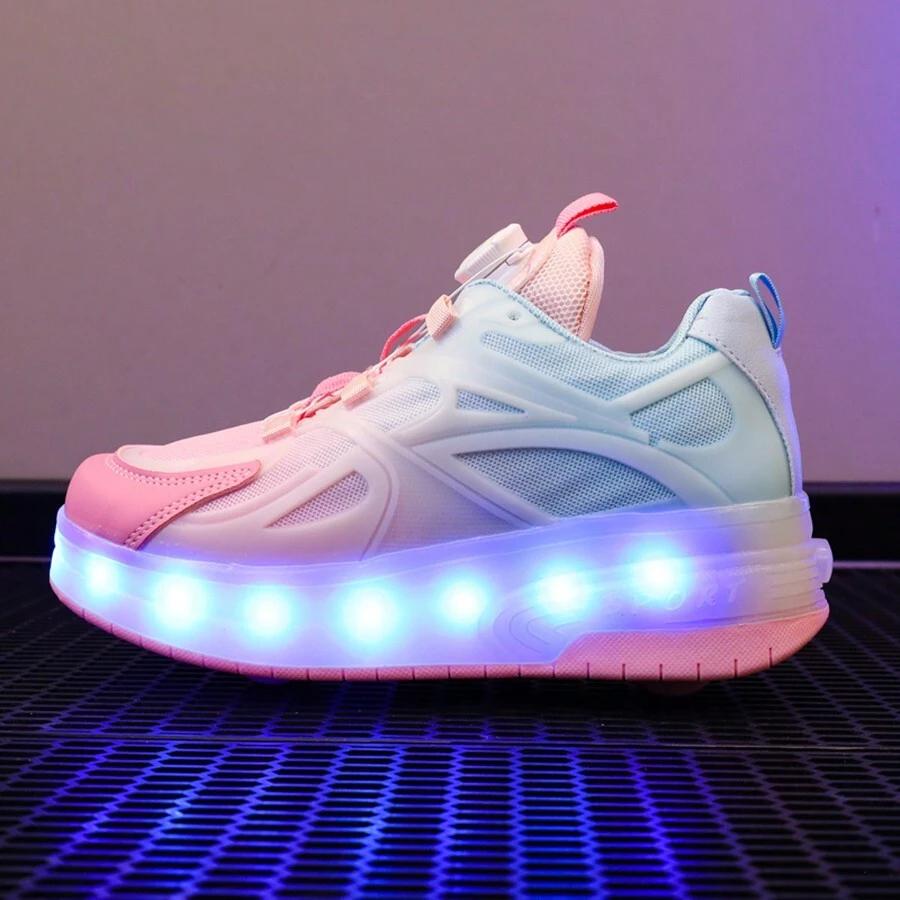 buty sportowe led usb rolki