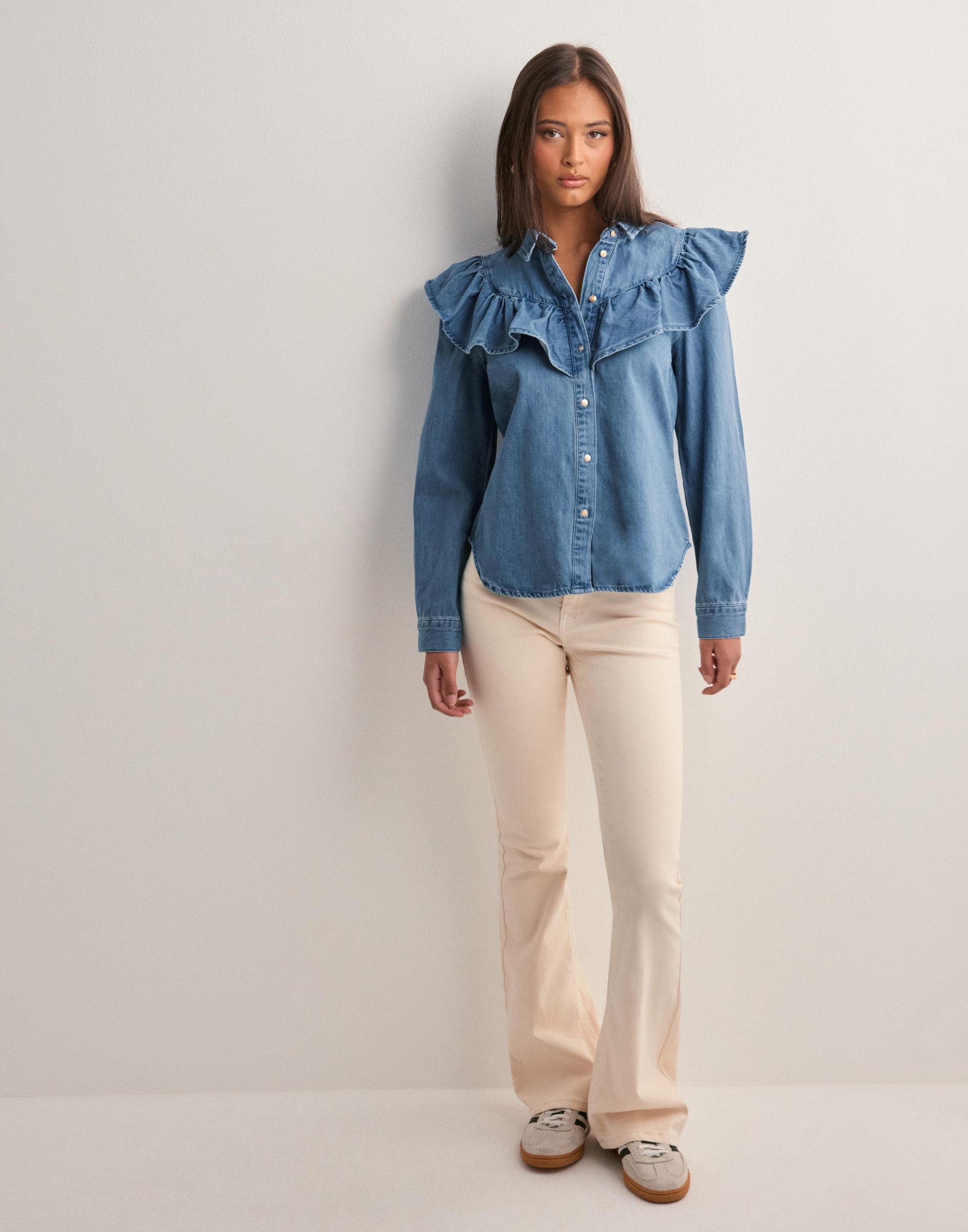 KOSZULA JEANS FALBANY GUZIKI