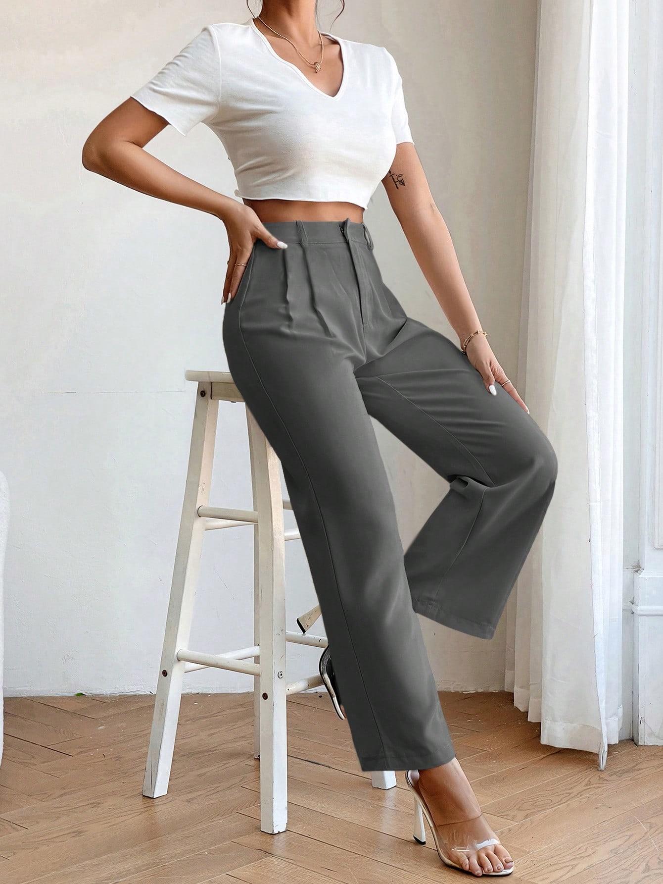 szare spodnie casual