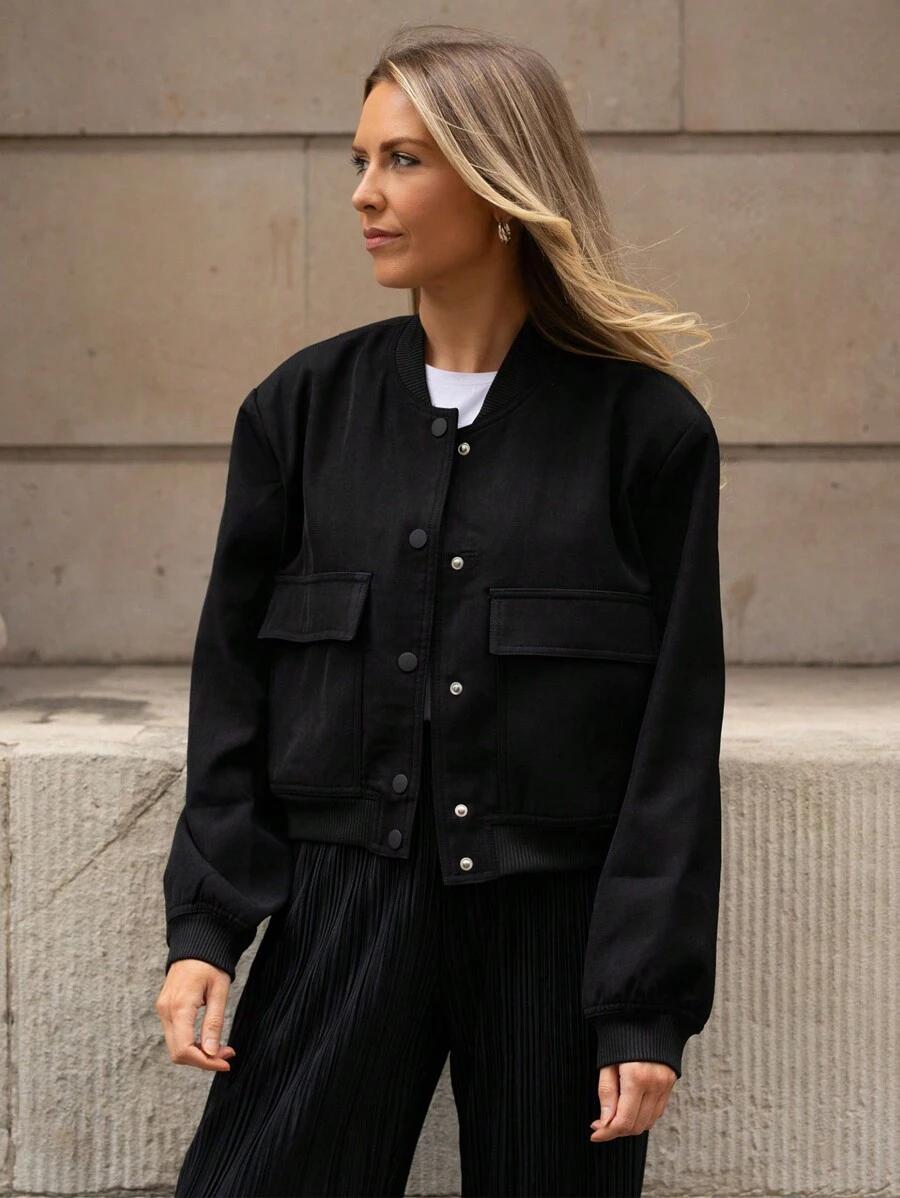 czarna kurtka bomber