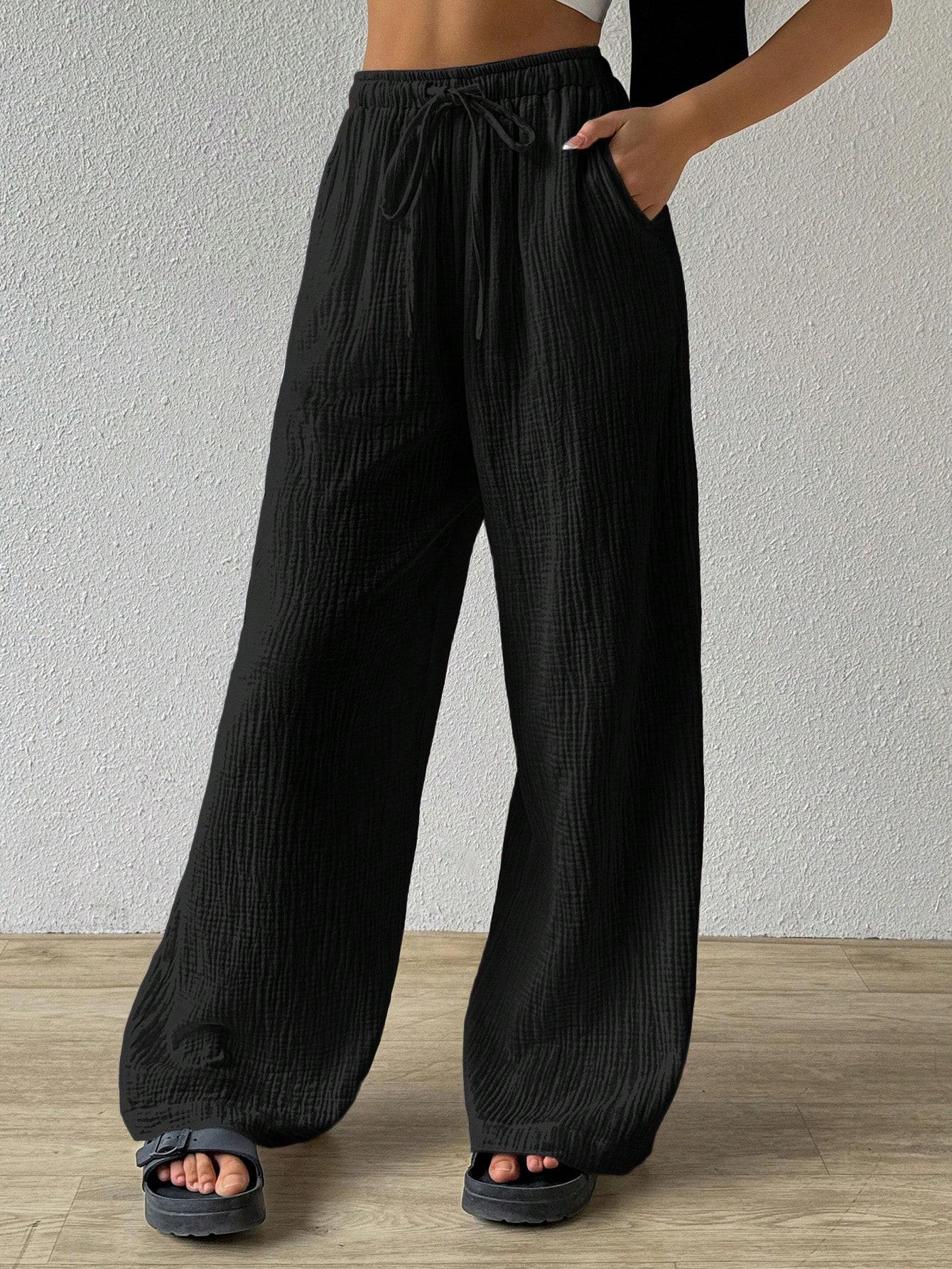 CZARNE SPODNIE CASUAL