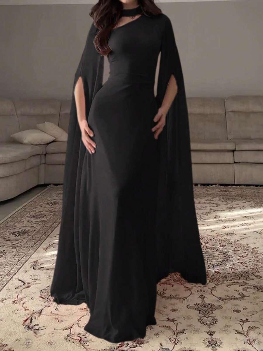 CZARNA MAXI SUKIENKA
