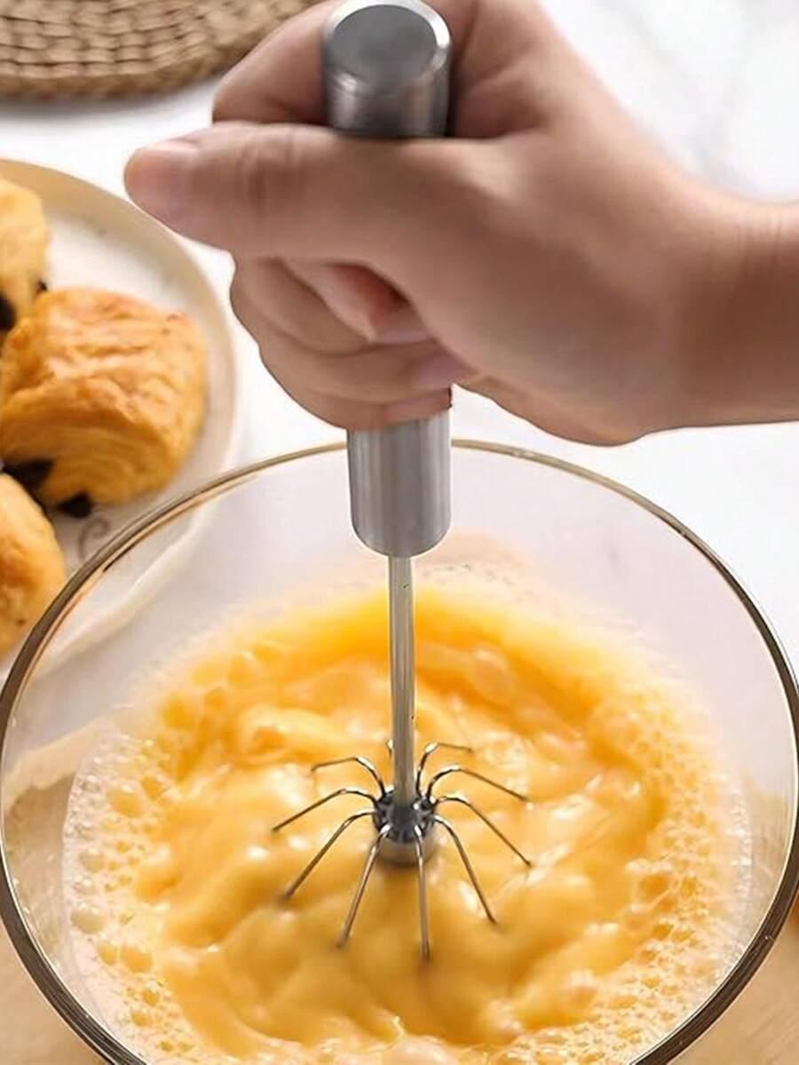 srebrna obrotowa trzepaczka