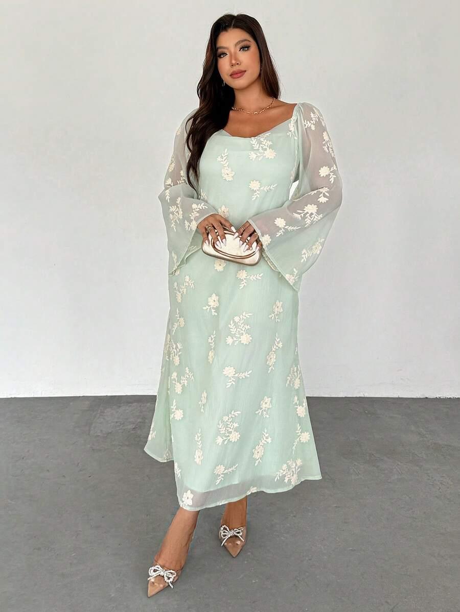 MAXI SUKIENKA PRINT KWIATY
