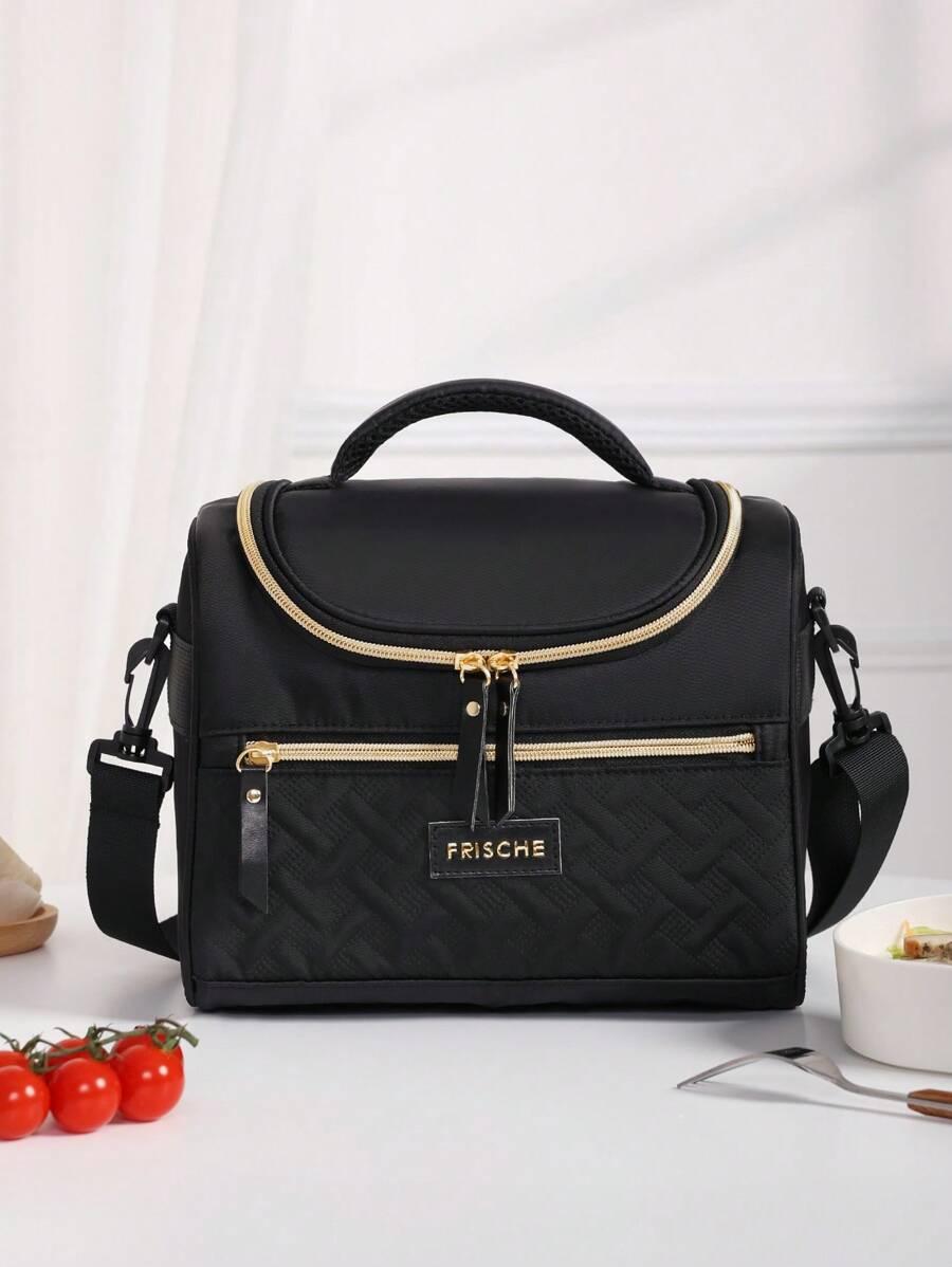 czarna torba lunchbox