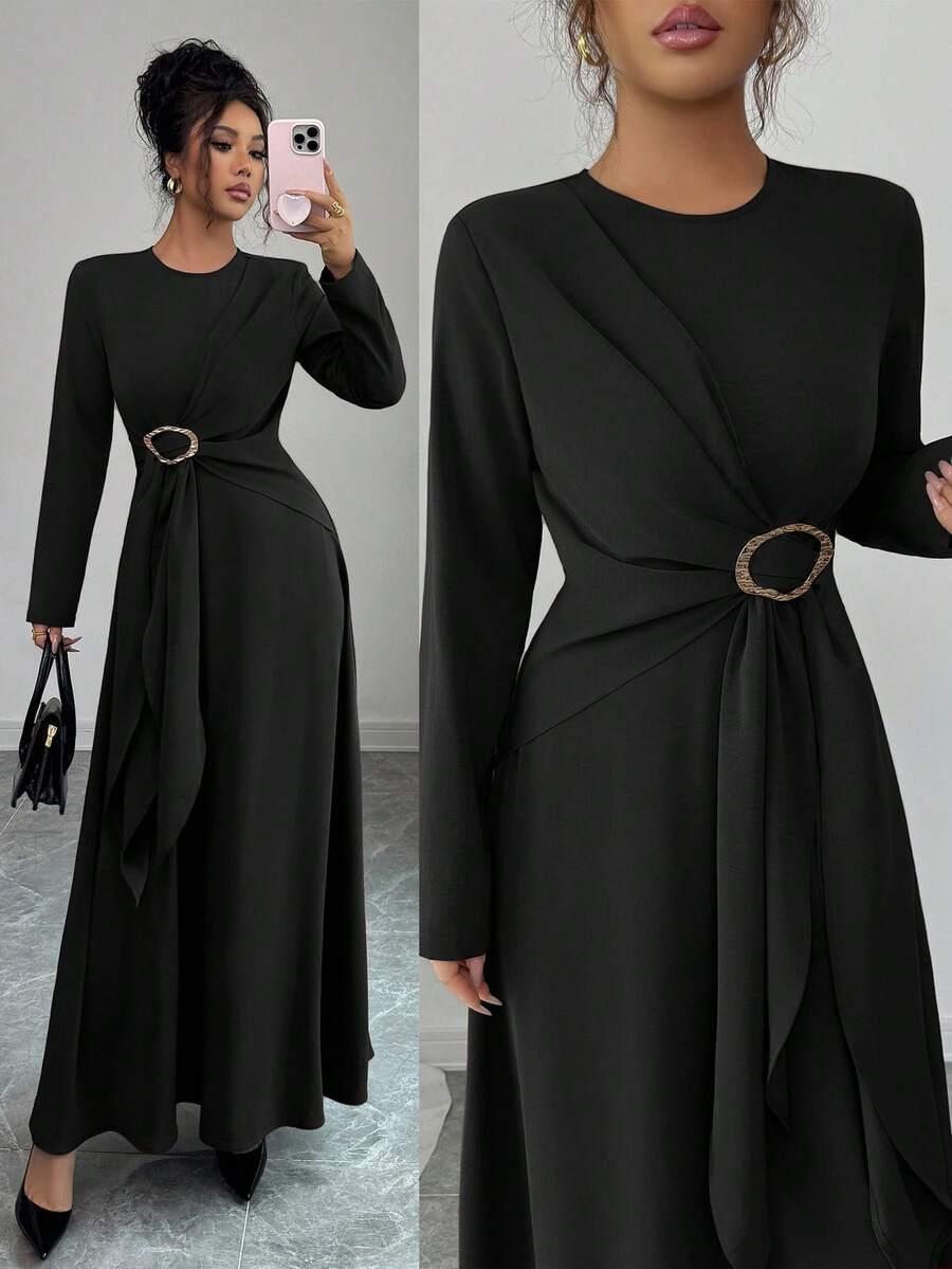 CZARNA SUKIENKA MAXI