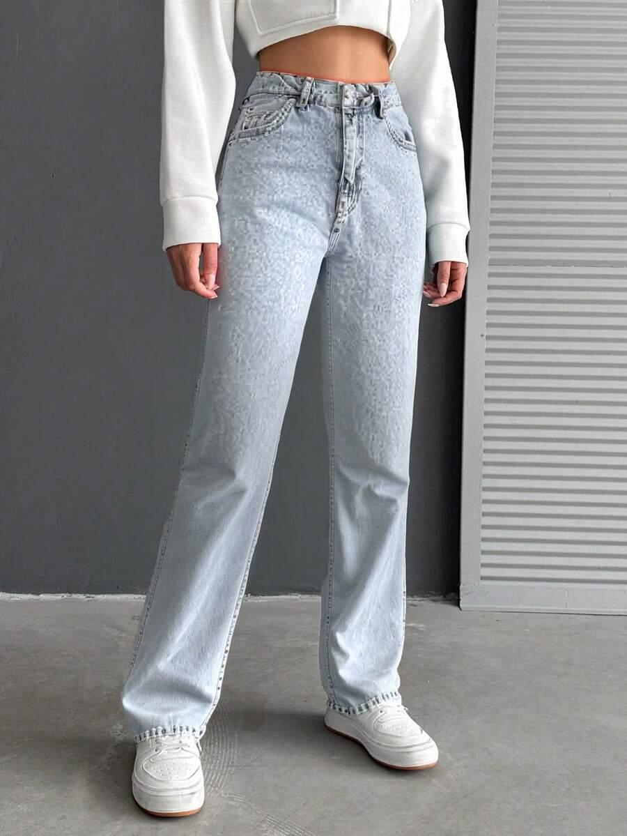 proste spodnie jeans