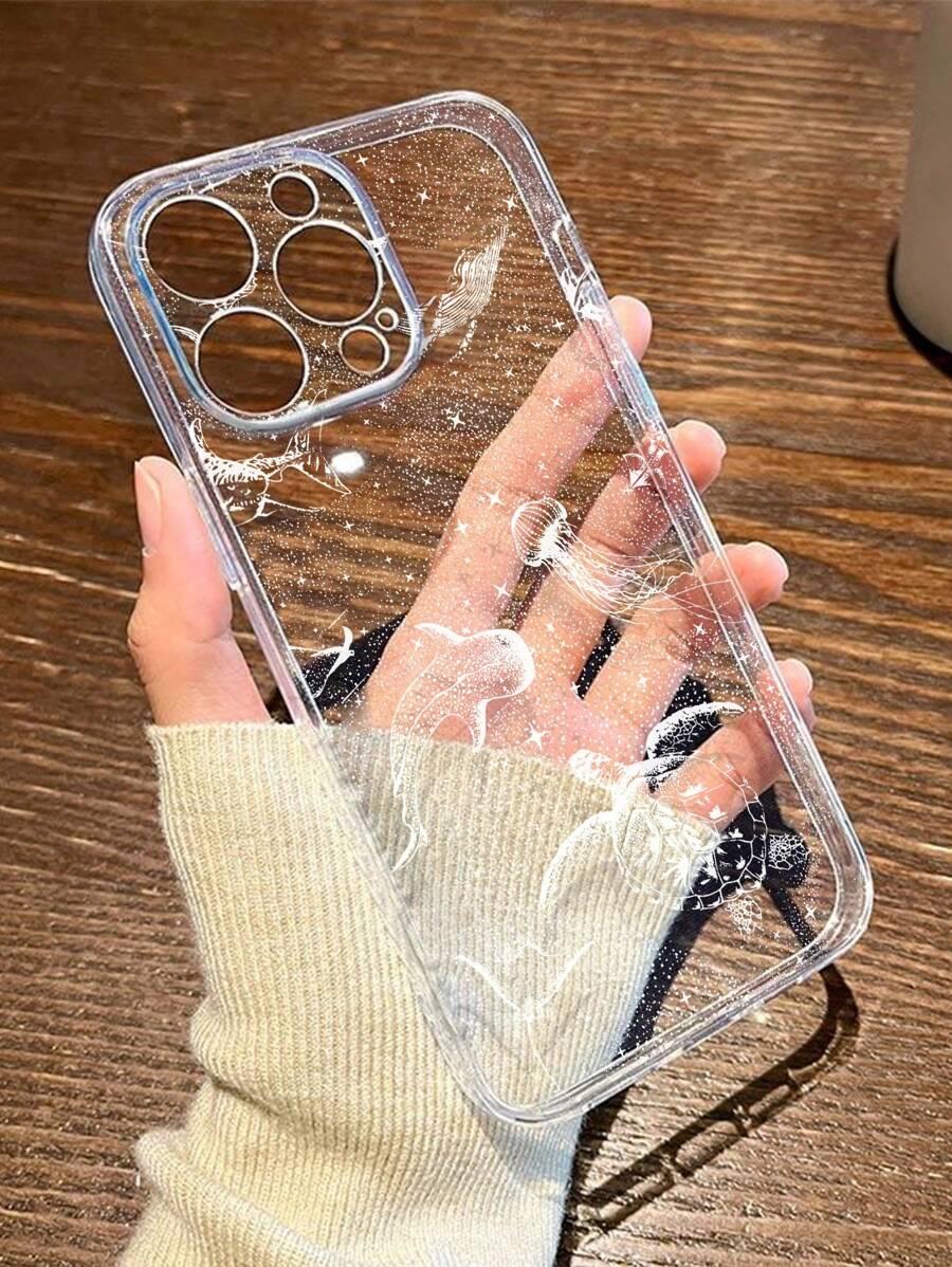 przezroczyste etui wzór iphone 15