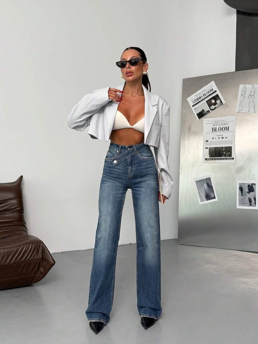 NIEBIESKIE SPODNIE JEANS 