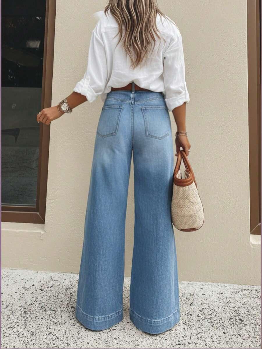 NIEBIESKIE SPODNIE JEANS