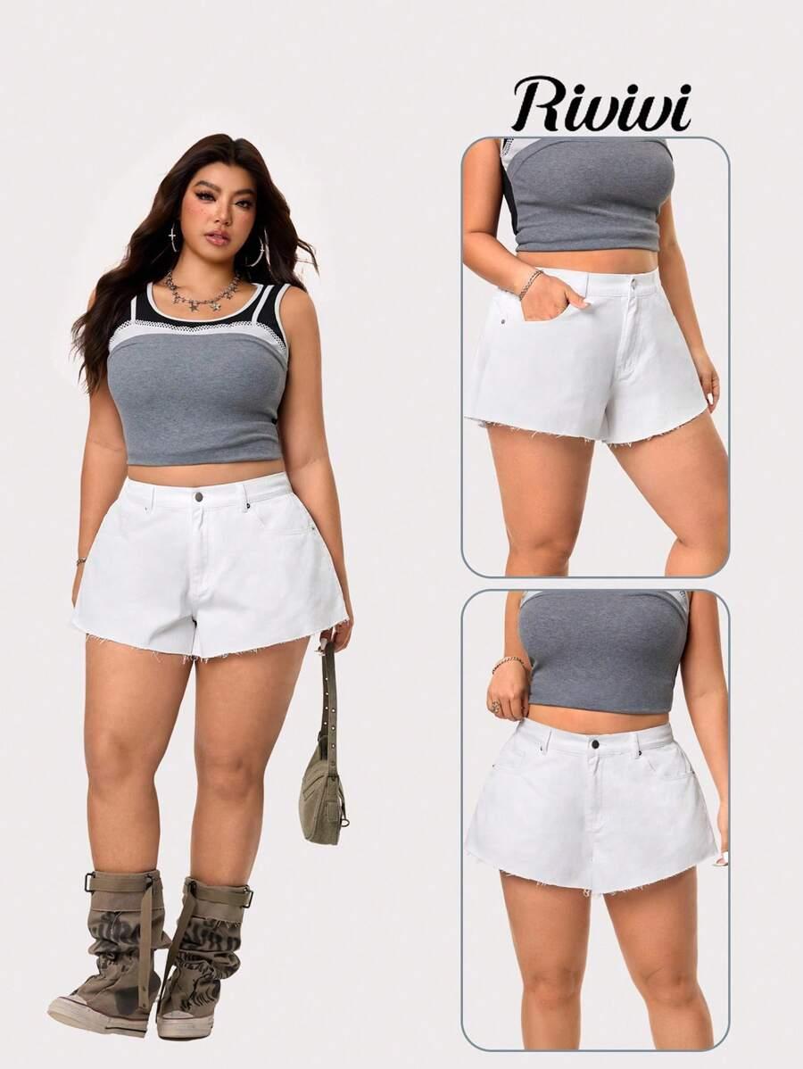 białe spodenki jeans